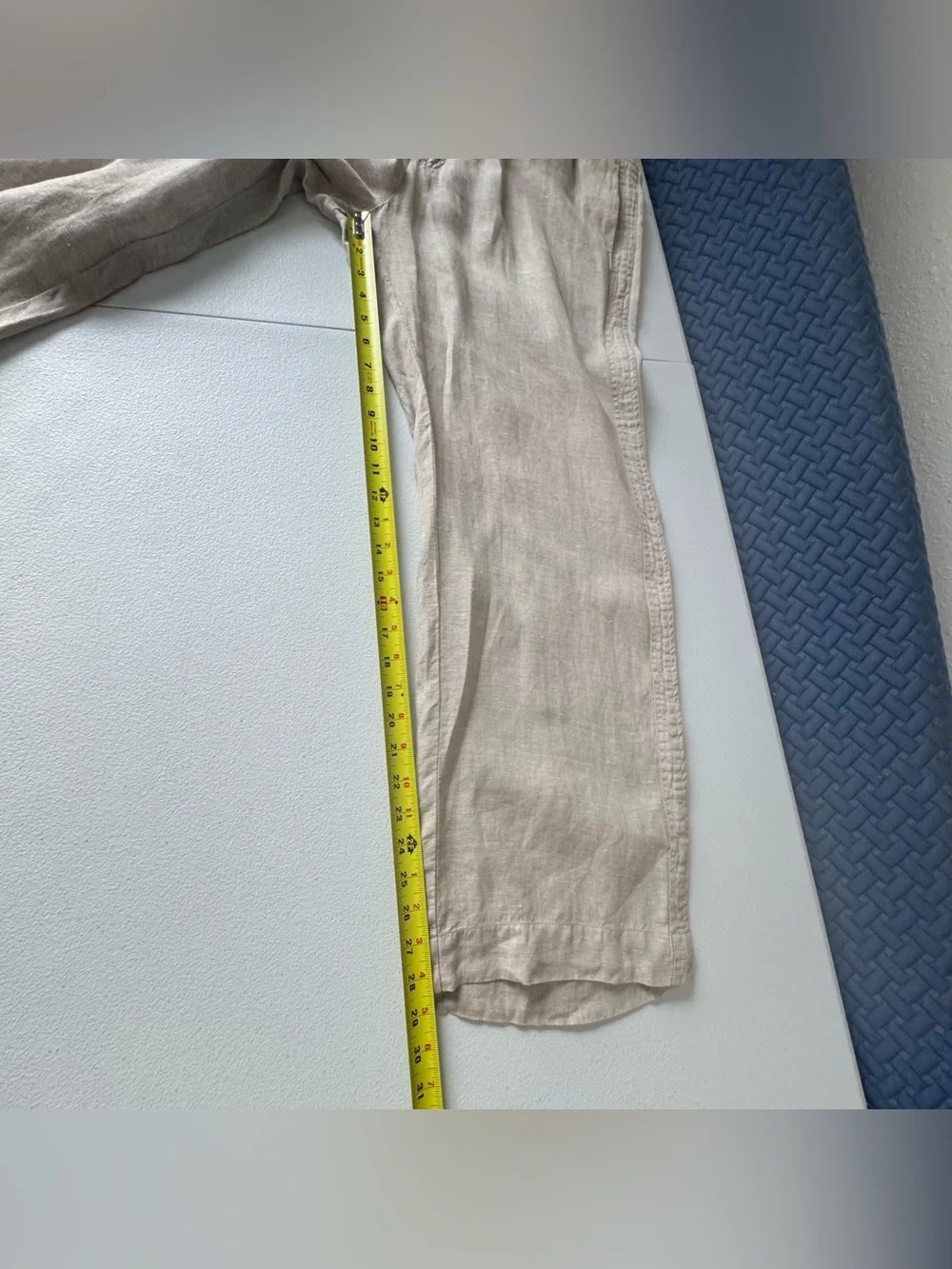 Quince 100% European Linen Wide Leg Pants Size L Flax